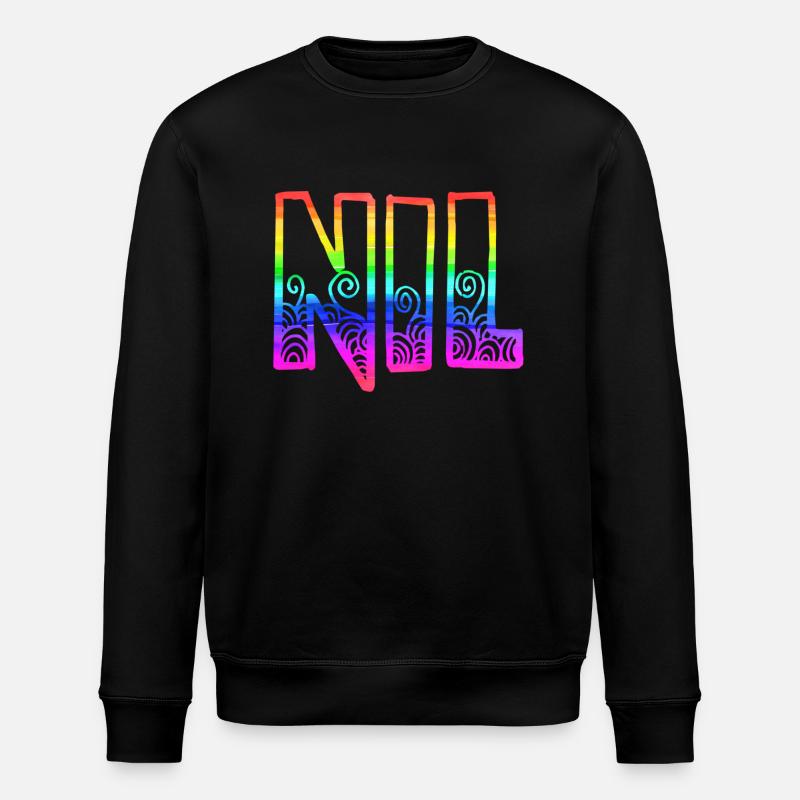 nil rs regenbogen - Stanley/Stella Unisex Bio-Sweatshirt ROLLER - Schwarz