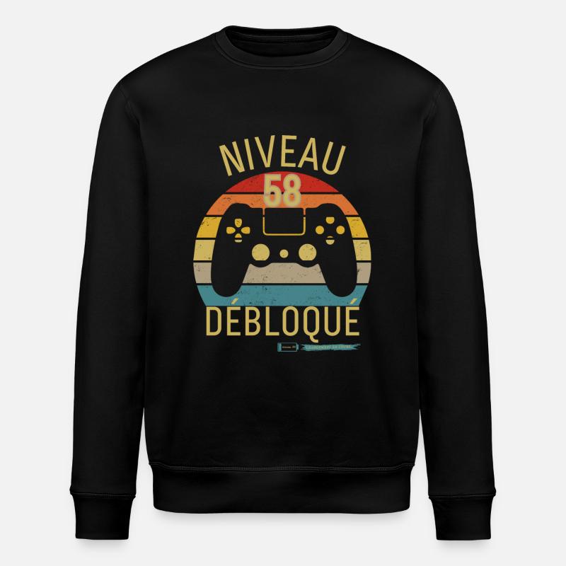 NIVEAU 58 DÉBLOQUÉ - Sweat bio ROLLER Stanley/Stella Unisexe - noir