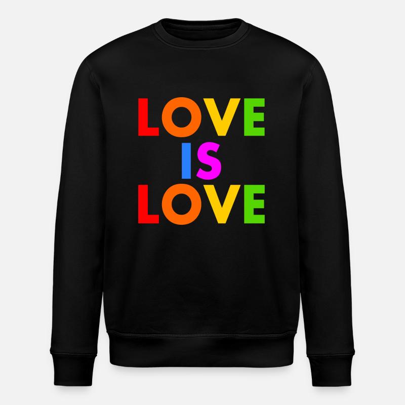Love is love - Stanley/Stella Unisex Bio-Sweatshirt ROLLER - Schwarz