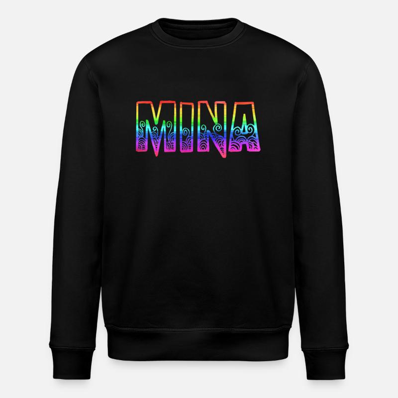 mina rs rainbow - Stanley/Stella ROLLER Unisex Organic Sweatshirt - black