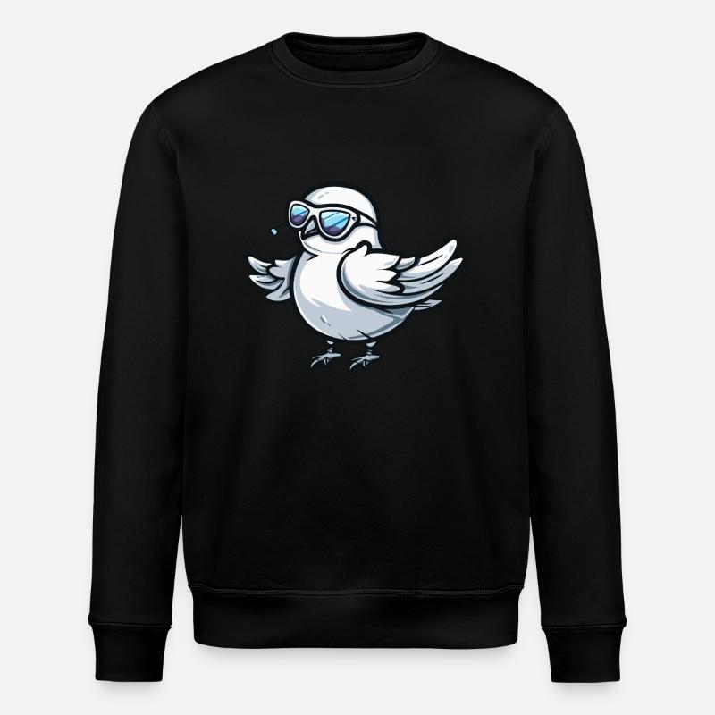 Taube Vogel Cool Tier - Stanley/Stella Unisex Bio-Sweatshirt ROLLER - Schwarz