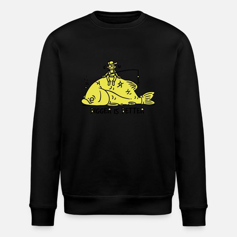 BIGGER IS BETTER - Stanley/Stella Unisex Bio-Sweatshirt ROLLER - Schwarz