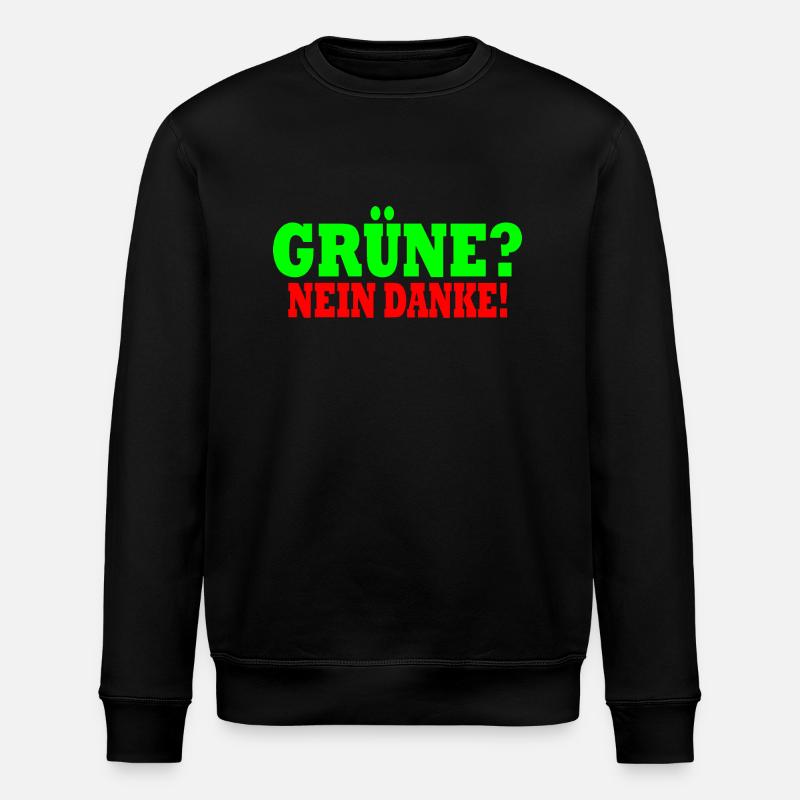 grüne nein danke - Stanley/Stella Unisex Bio-Sweatshirt ROLLER - Schwarz