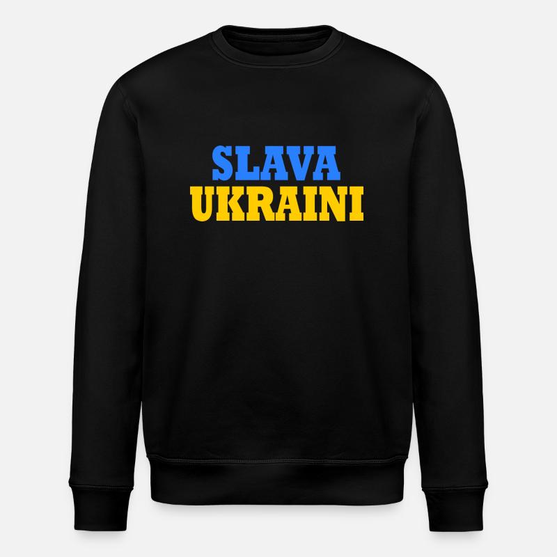 Slava ukraini - Stanley/Stella Unisex Bio-Sweatshirt ROLLER - Schwarz