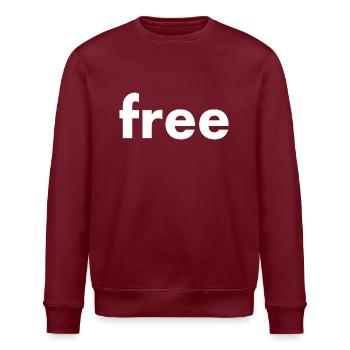 Free - Stanley/Stella ROLLER Unisex Organic Sweatshirt - burgundy - Front - Nik (191cm)