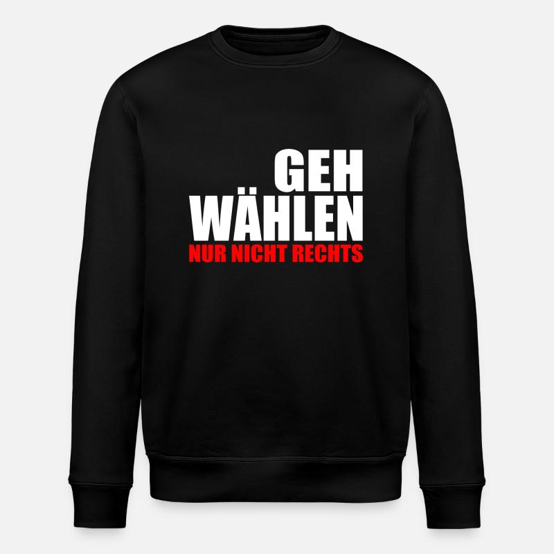 Geh wählen - Stanley/Stella Unisex Bio-Sweatshirt ROLLER - Schwarz