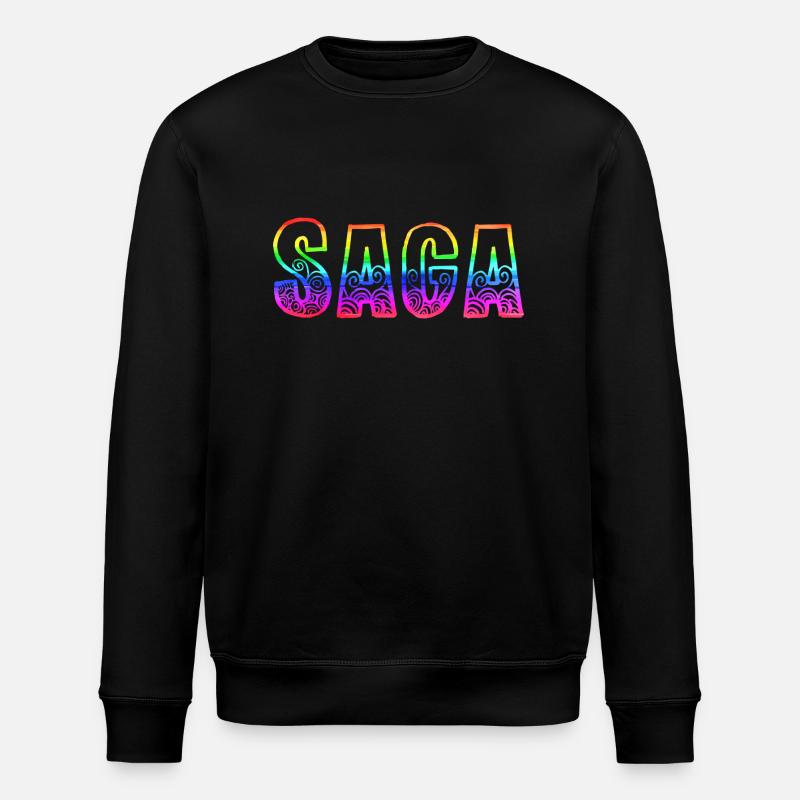 saga rs regenbogen - Stanley/Stella Unisex Bio-Sweatshirt ROLLER - Schwarz