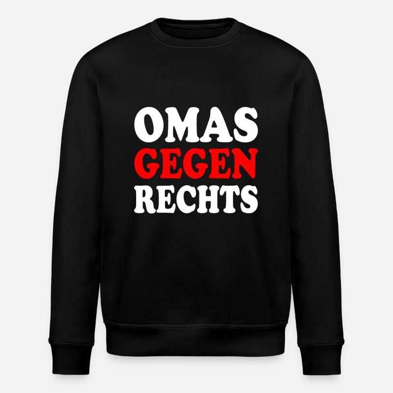 Omas gegen rechts - Stanley/Stella Unisex Bio-Sweatshirt ROLLER - Schwarz