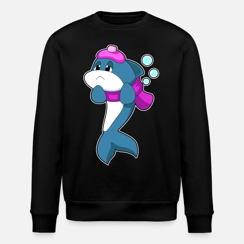 Dolphin headache - Stanley/Stella ROLLER Unisex Organic Sweatshirt - black
