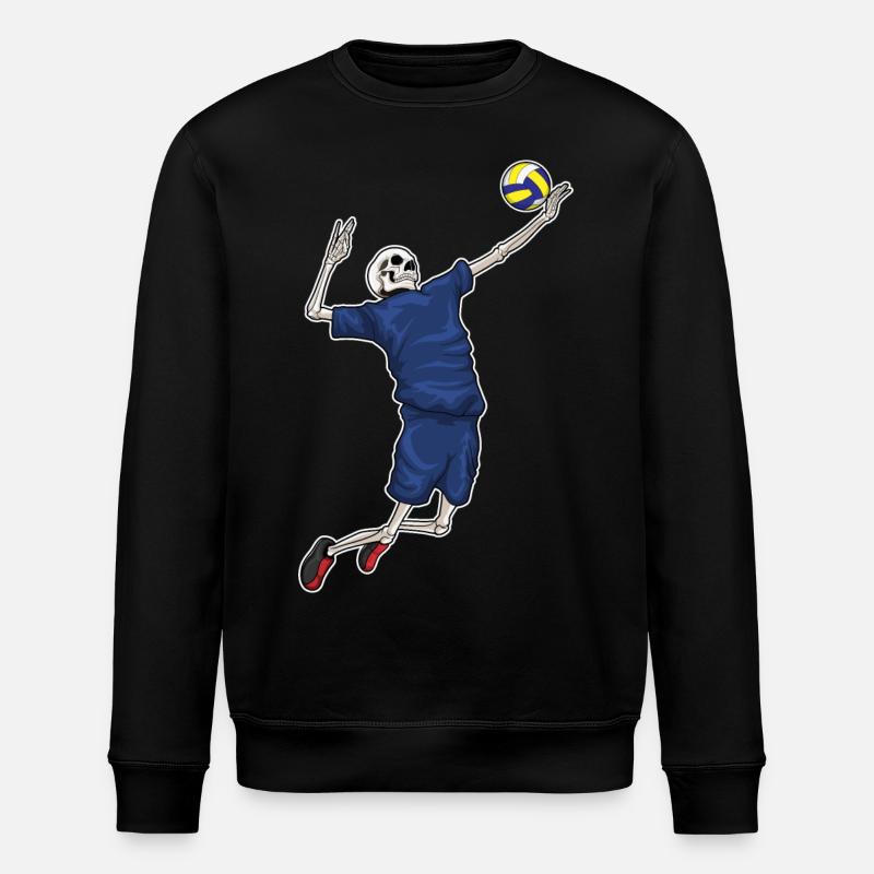 Skeleton Volleyball - Stanley/Stella ROLLER Unisex Organic Sweatshirt - black