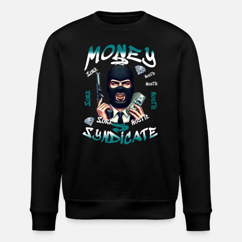 Penge Syndikat - Stanley/Stella økologisk unisex-sweatshirt ROLLER - sort
