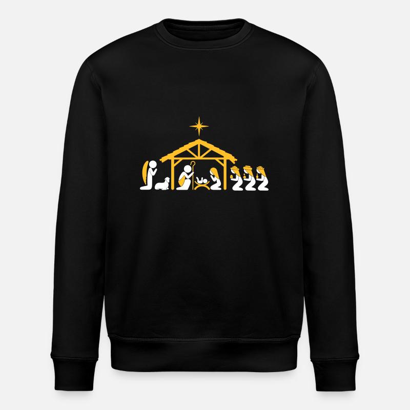 Krippe - Stanley/Stella Unisex Bio-Sweatshirt ROLLER - Schwarz