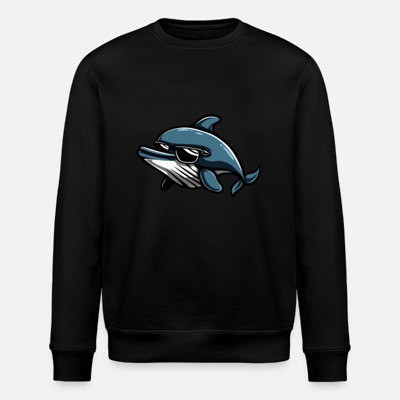 Wal Cool Tier - Stanley/Stella Unisex Bio-Sweatshirt ROLLER - Schwarz