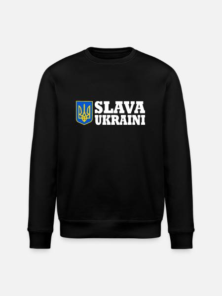 Slava ukraini - Stanley/Stella økologisk unisex-sweatshirt ROLLER - sort