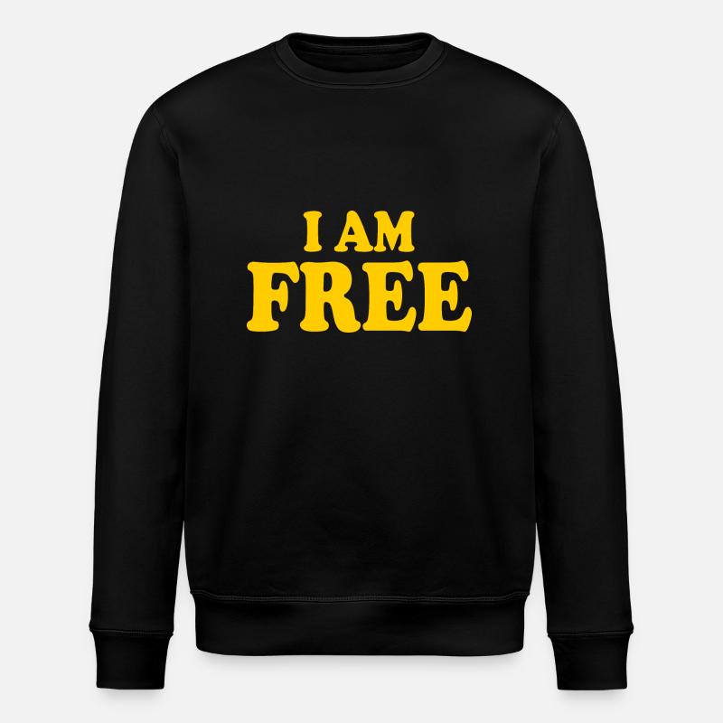 I am free - Stanley/Stella Unisex Bio-Sweatshirt ROLLER - Schwarz