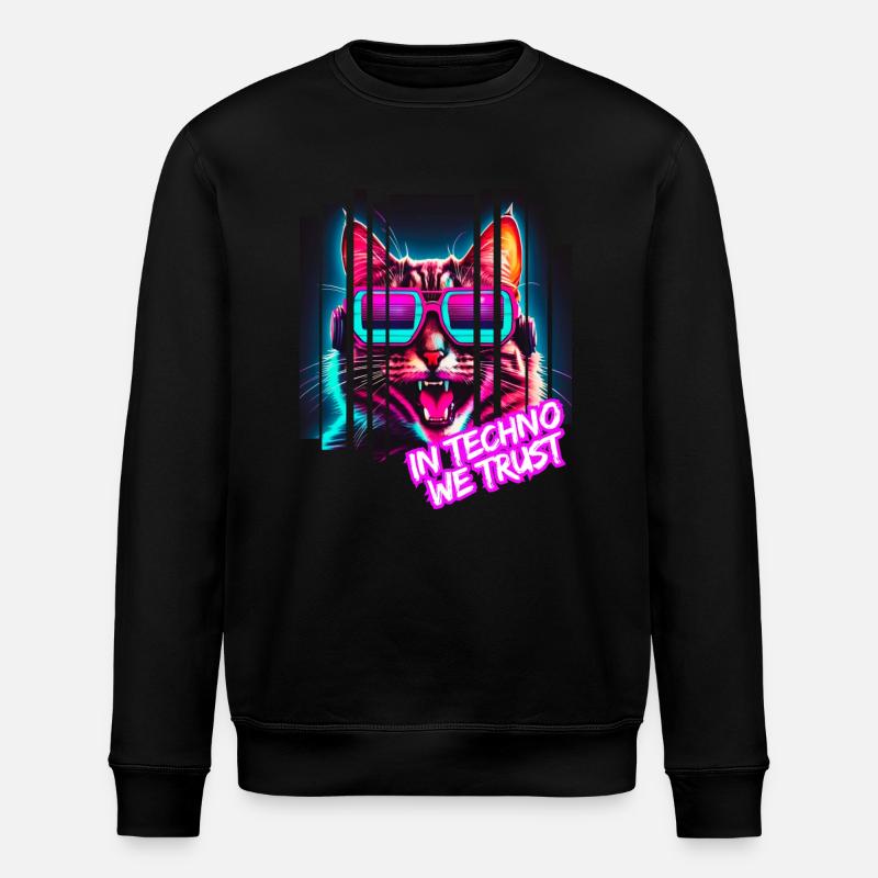 In Techno we trust - Stanley/Stella ROLLER Unisex Organic Sweatshirt - black