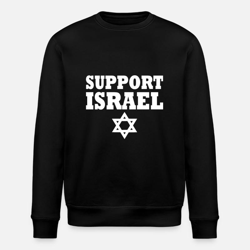 Support israel - Stanley/Stella ROLLER Unisex Organic Sweatshirt - black