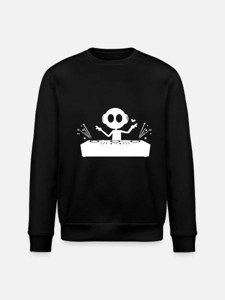 DJ Turntables Funny - Stanley/Stella ROLLER Unisex Organic Sweatshirt - black