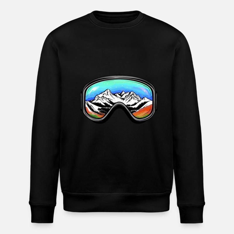 Ski Goggles Icon Mountains - Stanley/Stella ROLLER Unisex Organic Sweatshirt - black