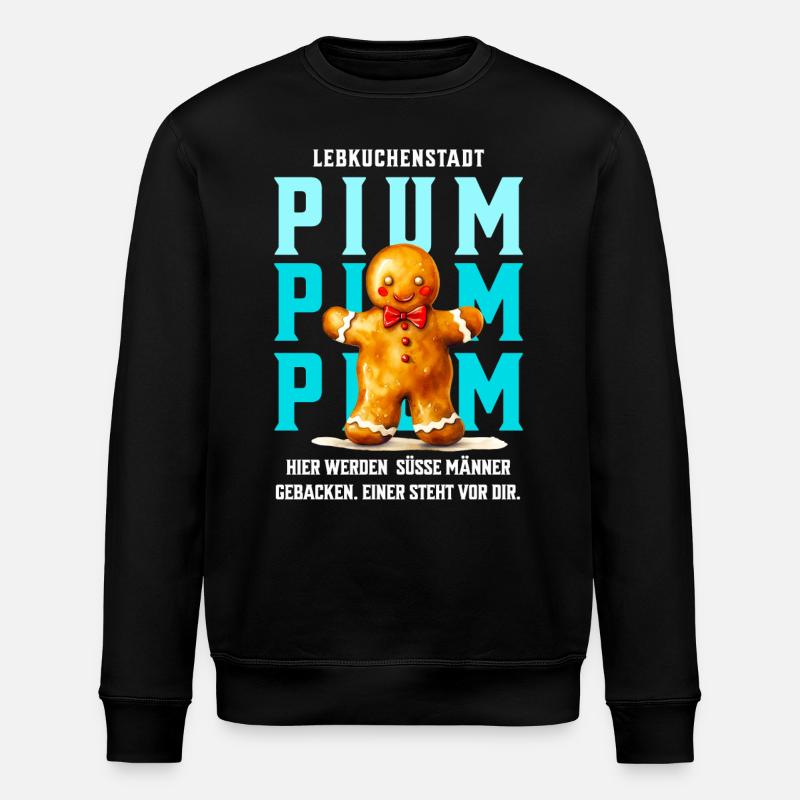 Pium: süsser Lebkuchen Mann in Borgholzhausen - Stanley/Stella Unisex Bio-Sweatshirt ROLLER - Schwarz