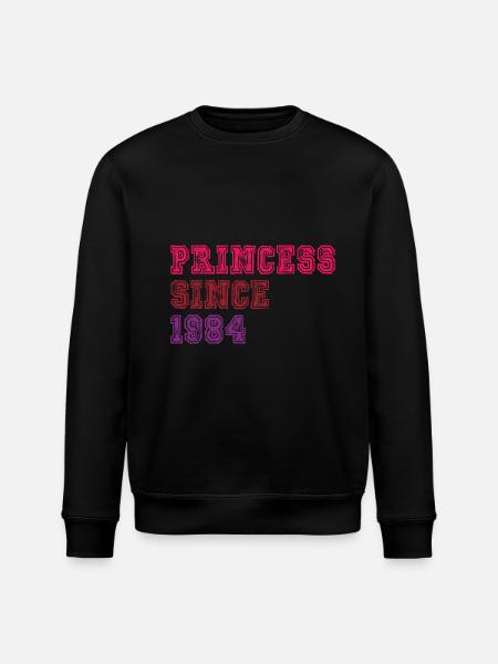 1984 Birthday Princess - Stanley/Stella ROLLER Unisex Organic Sweatshirt - black