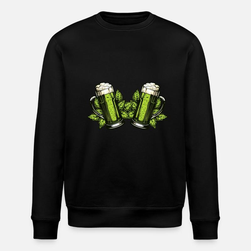 Bierglas Hopfen - Stanley/Stella Unisex Bio-Sweatshirt ROLLER - Schwarz