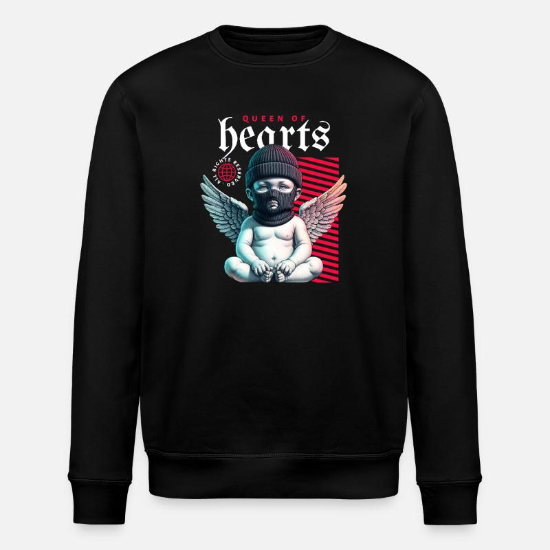 Reine de Cœur - Sweat bio ROLLER Stanley/Stella Unisexe - noir