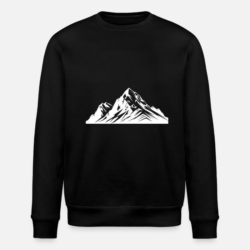 Mountains Peaks Alps - Stanley/Stella ROLLER Unisex Organic Sweatshirt - black