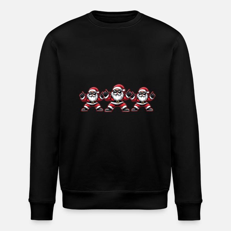 Weihnachtsmann Party Team Christmas - Stanley/Stella Unisex Bio-Sweatshirt ROLLER - Schwarz