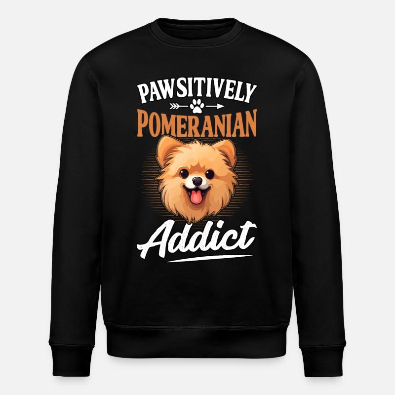 Poméranie Accro aux pattes - Sweat bio ROLLER Stanley/Stella Unisexe - noir