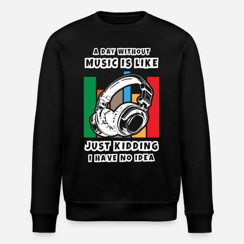 A Day Without Music - Stanley/Stella Unisex Bio-Sweatshirt ROLLER - Schwarz