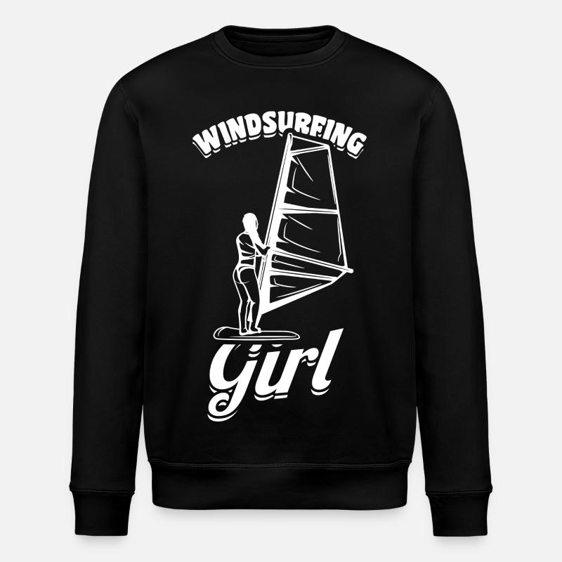 Windsurfer Mädchen - Stanley/Stella Unisex Bio-Sweatshirt ROLLER - Schwarz