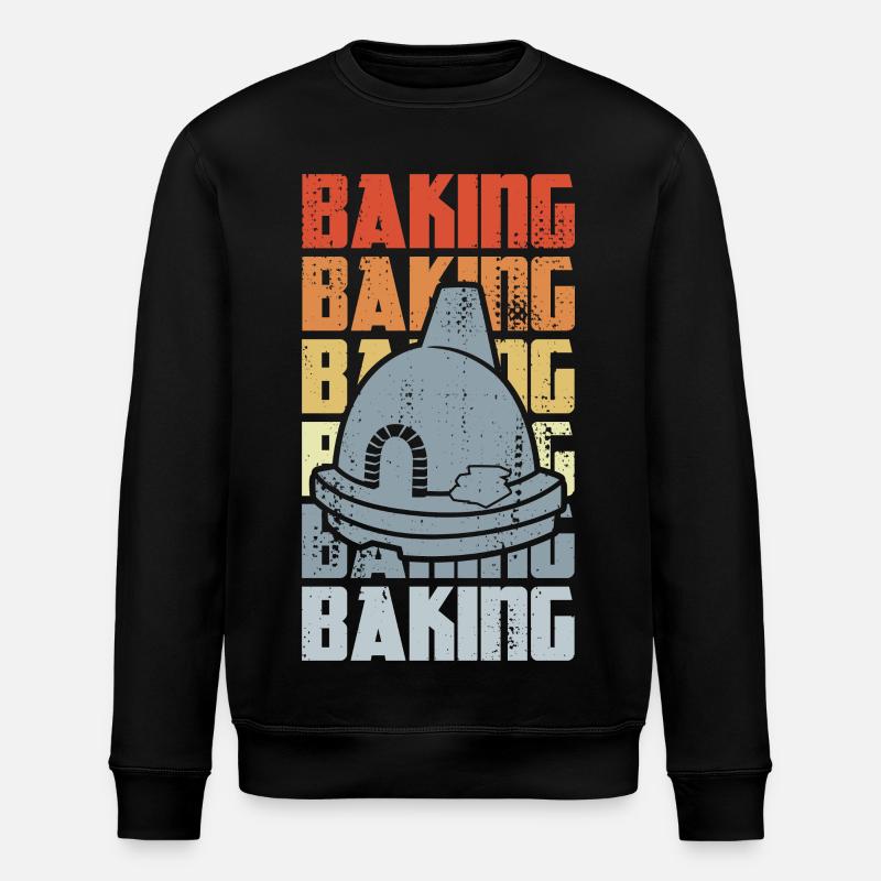 Retro Baking - Stanley/Stella ROLLER Unisex Organic Sweatshirt - black
