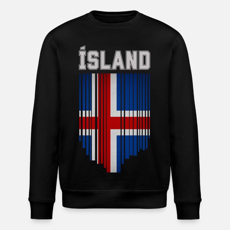 Drapeau de l’Islande, fierté islandaise - Sweat bio ROLLER Stanley/Stella Unisexe - noir