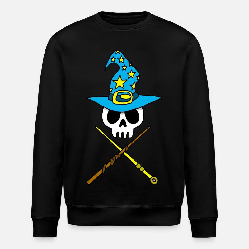 Schädel des Zauberers - Stanley/Stella Unisex Bio-Sweatshirt ROLLER - Schwarz