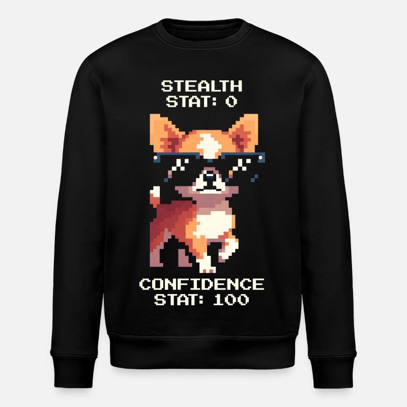 Sneaking 0, Confidence 100 | Chihuahua - Stanley/Stella ROLLER Unisex Organic Sweatshirt - black