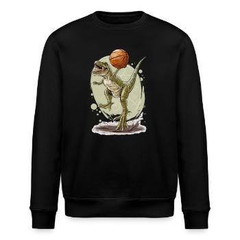 Basket-ball Dino Trex - Sweat bio ROLLER Stanley/Stella Unisexe - noir - Devant - Nik (191cm)