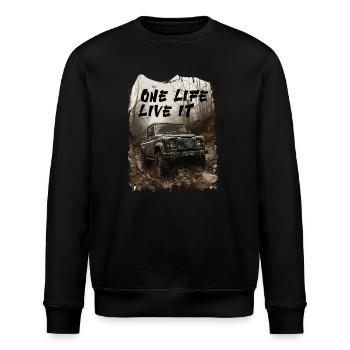 4x4 Offroad Onle Life Live It Defender - Stanley/Stella Unisex Bio-Sweatshirt ROLLER - Schwarz - Vorne - Nik (191cm)
