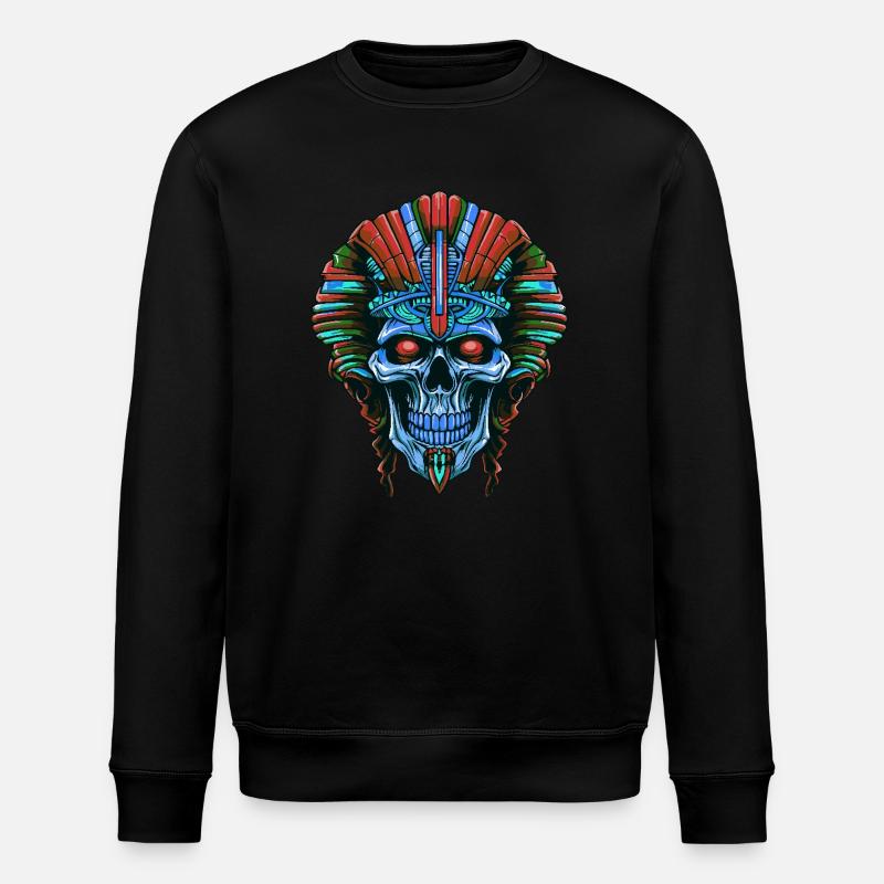 Pharaoh Skull - Stanley/Stella ROLLER Unisex Organic Sweatshirt - black