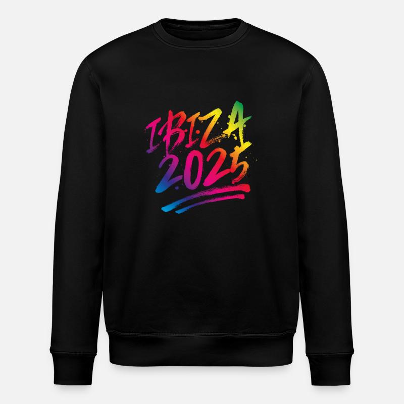 Ibiza 2025 Bunt - Stanley/Stella Unisex Bio-Sweatshirt ROLLER - Schwarz