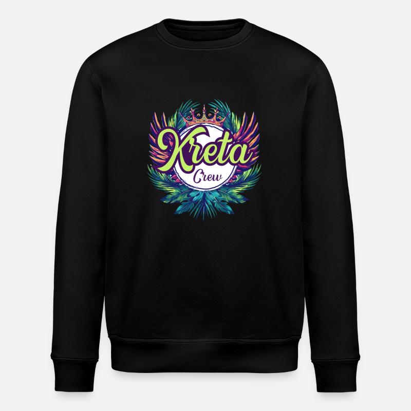 Kreta Crew Urlaub - Stanley/Stella Unisex Bio-Sweatshirt ROLLER - Schwarz