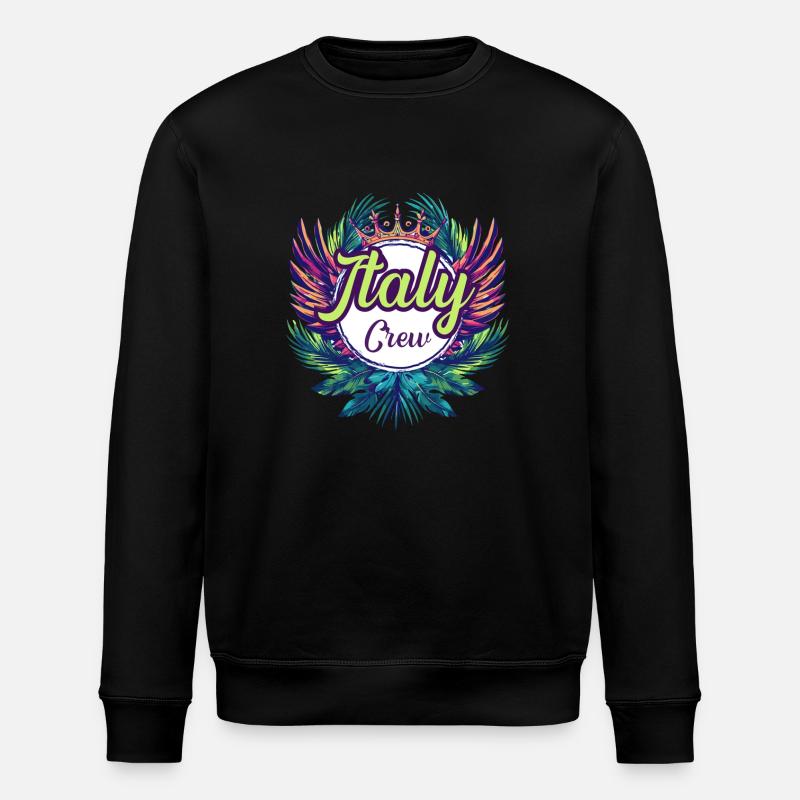 Italie Crew Vacances - Sweat bio ROLLER Stanley/Stella Unisexe - noir