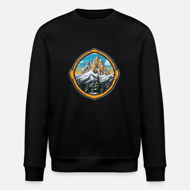 Berge Eisberge Natur - Stanley/Stella Unisex Bio-Sweatshirt ROLLER - Schwarz
