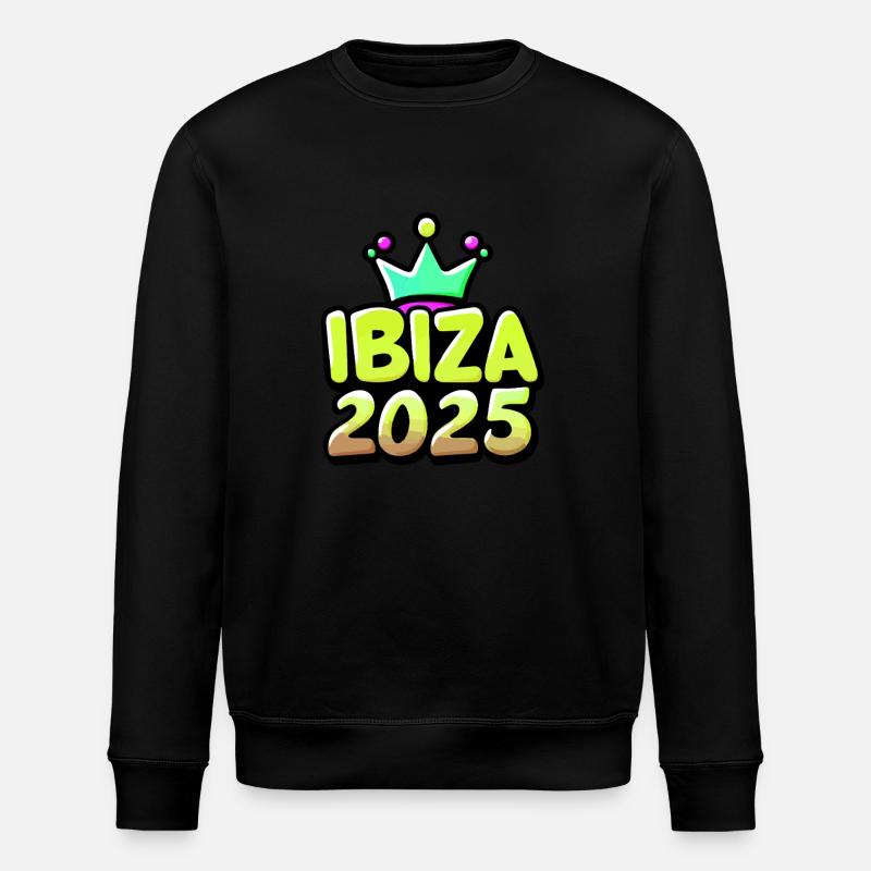 Ibiza 2025 Urlaub - Stanley/Stella Unisex Bio-Sweatshirt ROLLER - Schwarz
