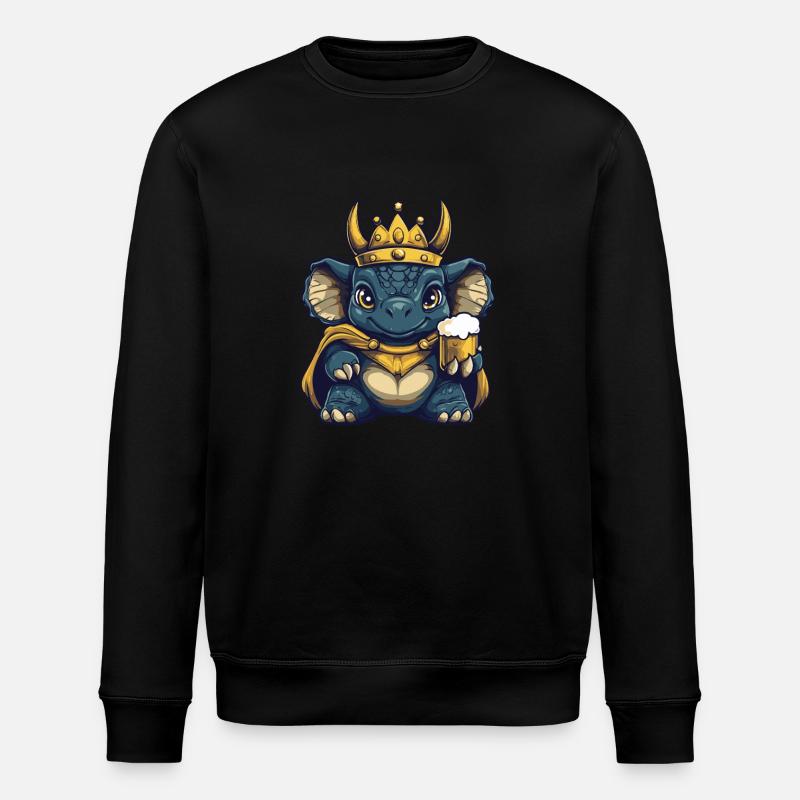 Dinosaure tricératops Bière Drôle - Sweat bio ROLLER Stanley/Stella Unisexe - noir