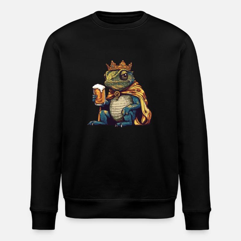Chameleon Bière Drôle - Sweat bio ROLLER Stanley/Stella Unisexe - noir