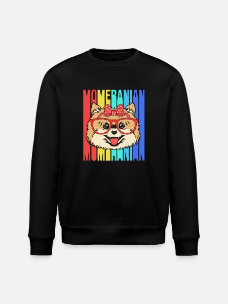 Zwergspitz Pomeranian Mama - Stanley/Stella ROLLER Unisex Organic Sweatshirt - black