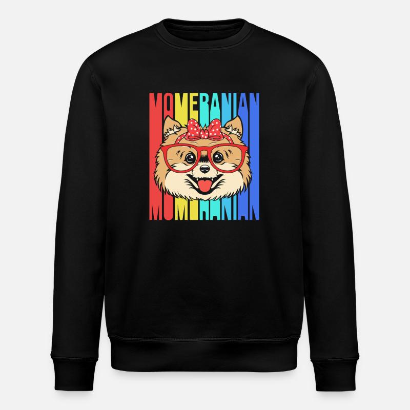 Zwergspitz Pomeranian Mama - Stanley/Stella ROLLER Unisex Organic Sweatshirt - black