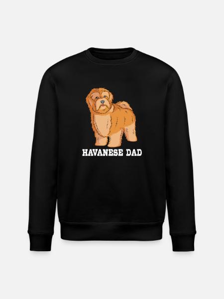 Havanese dog - Stanley/Stella ROLLER Unisex Organic Sweatshirt - black