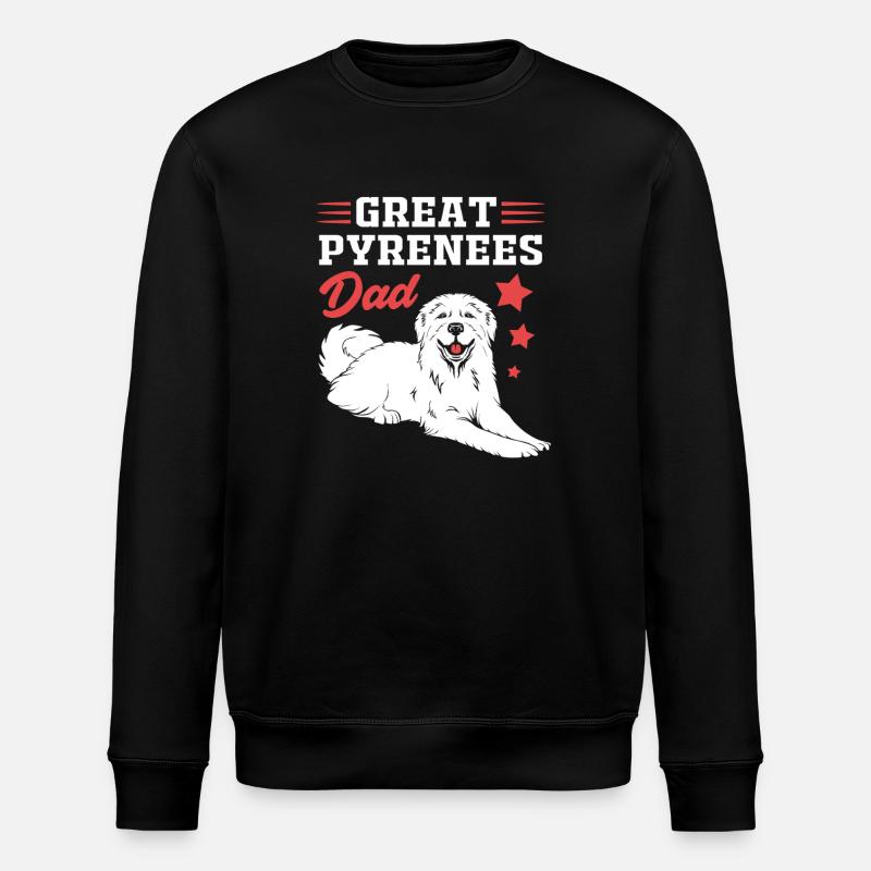 Pyrenean Dog - Stanley/Stella ROLLER Unisex Organic Sweatshirt - black